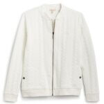 Stitch Fix women's textured white zip-up jacket.