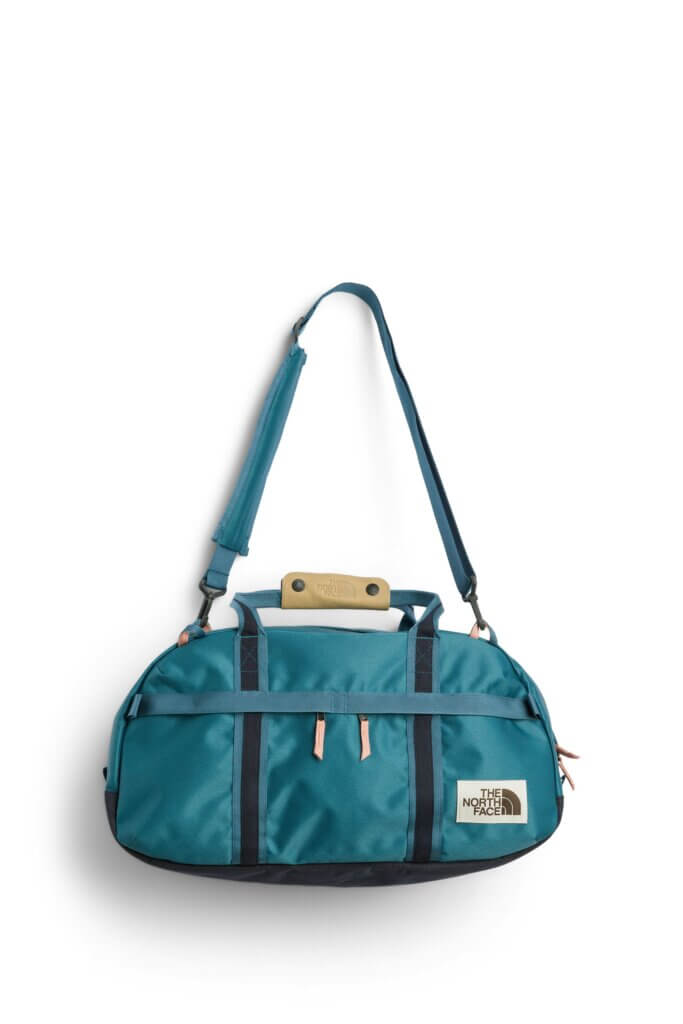 Stitch Fix women's green duffle bag.