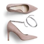 Stitch Fix women's edgy style heels with removable chain ankle strap.