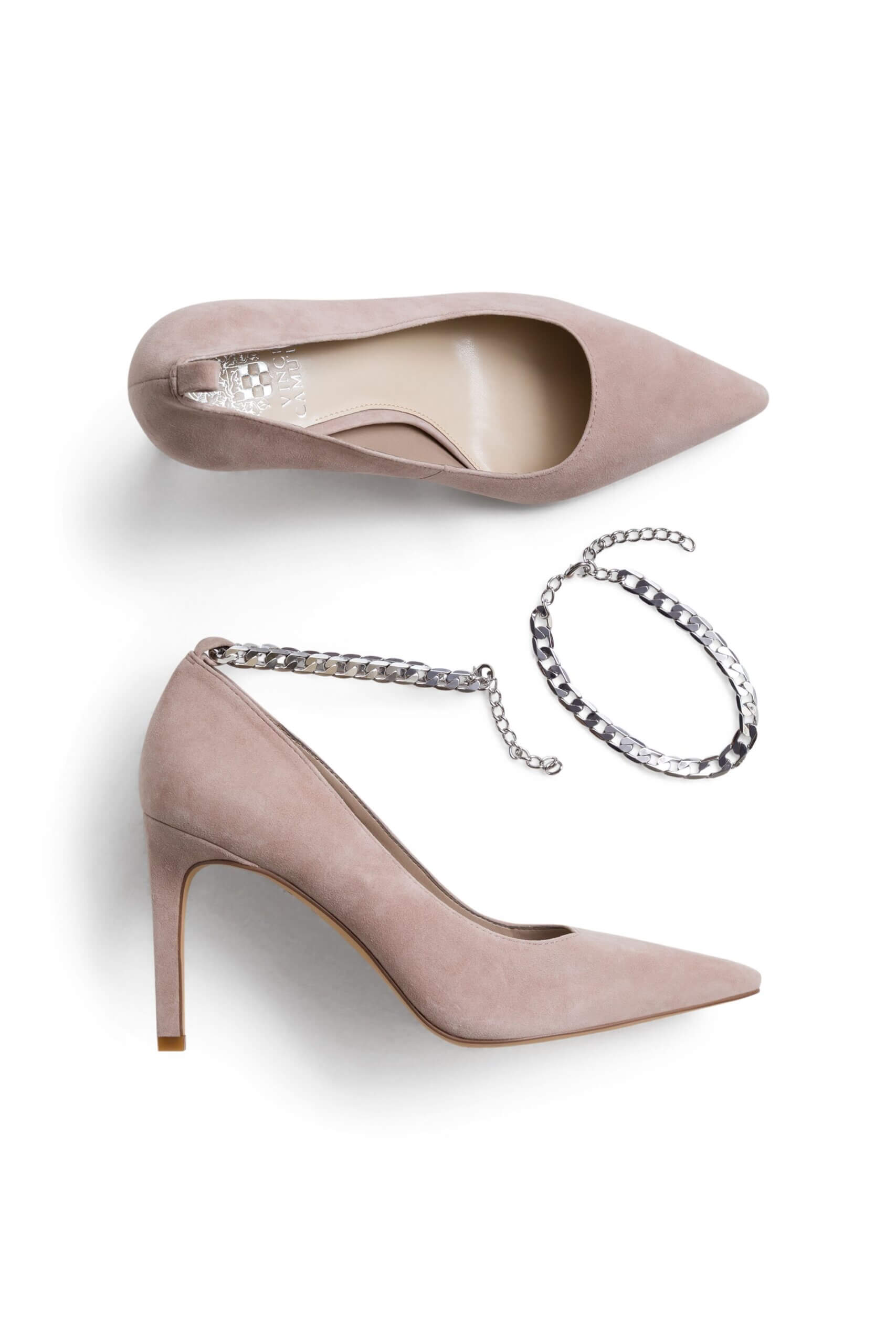 Stitch Fix women's edgy style heels with removable chain ankle strap.