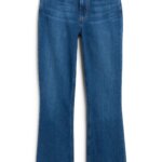Stitch Fix women's dark blue flared jeans.