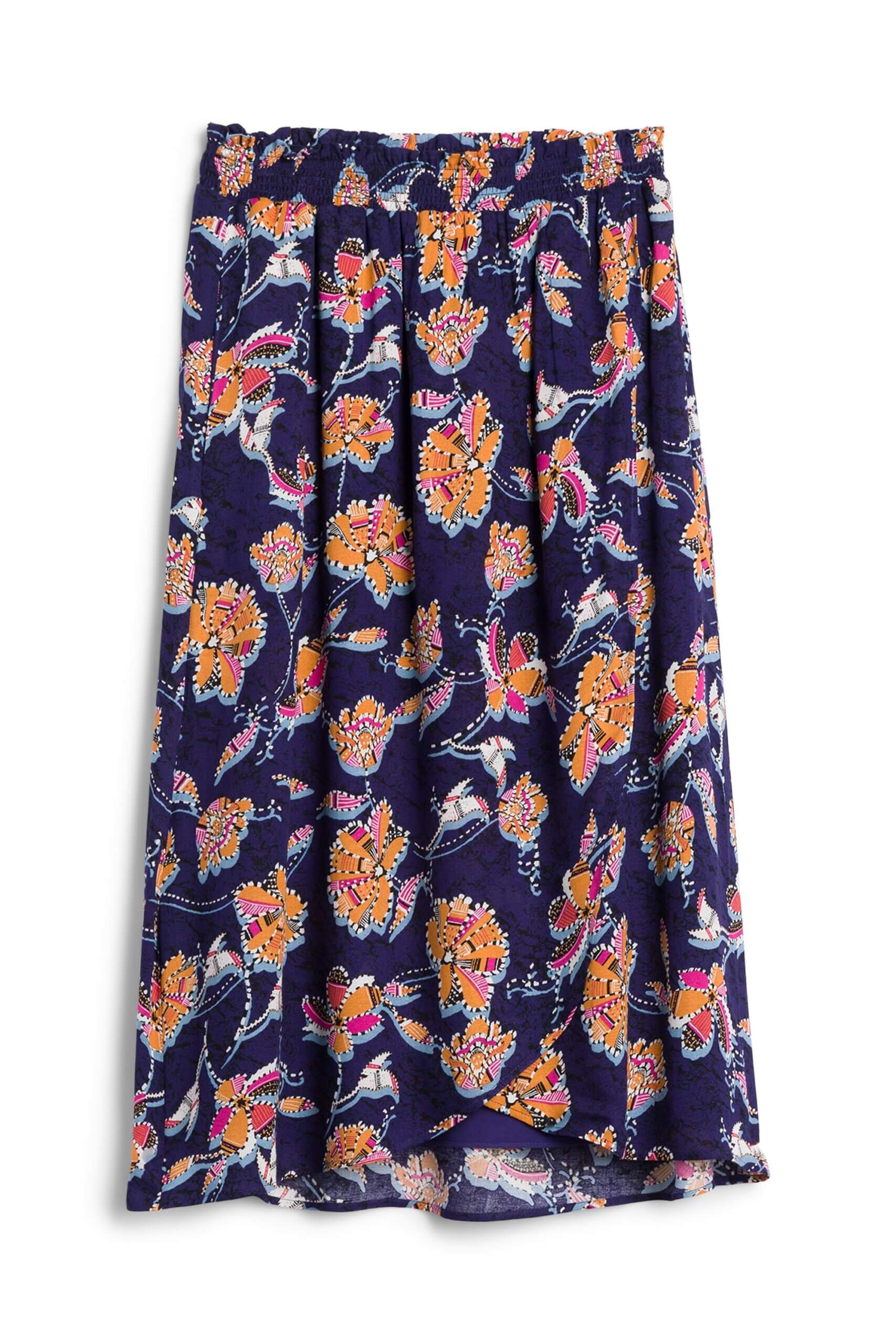 Stitch Fix women’s navy floral printed midi skirt.