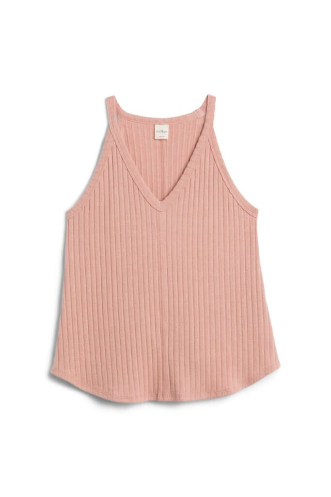 Stitch Fix women’s pink sleeveless ribbed tank.