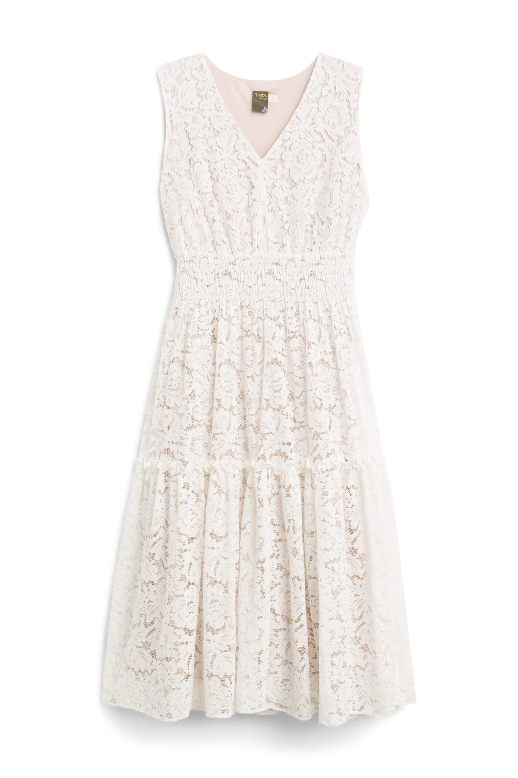 Stitch Fix women’s lace midi little white dress.