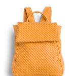Stitch Fix women's mustard woven backpack-style purse.