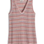 Stitch Fix women's striped v-neck tank.