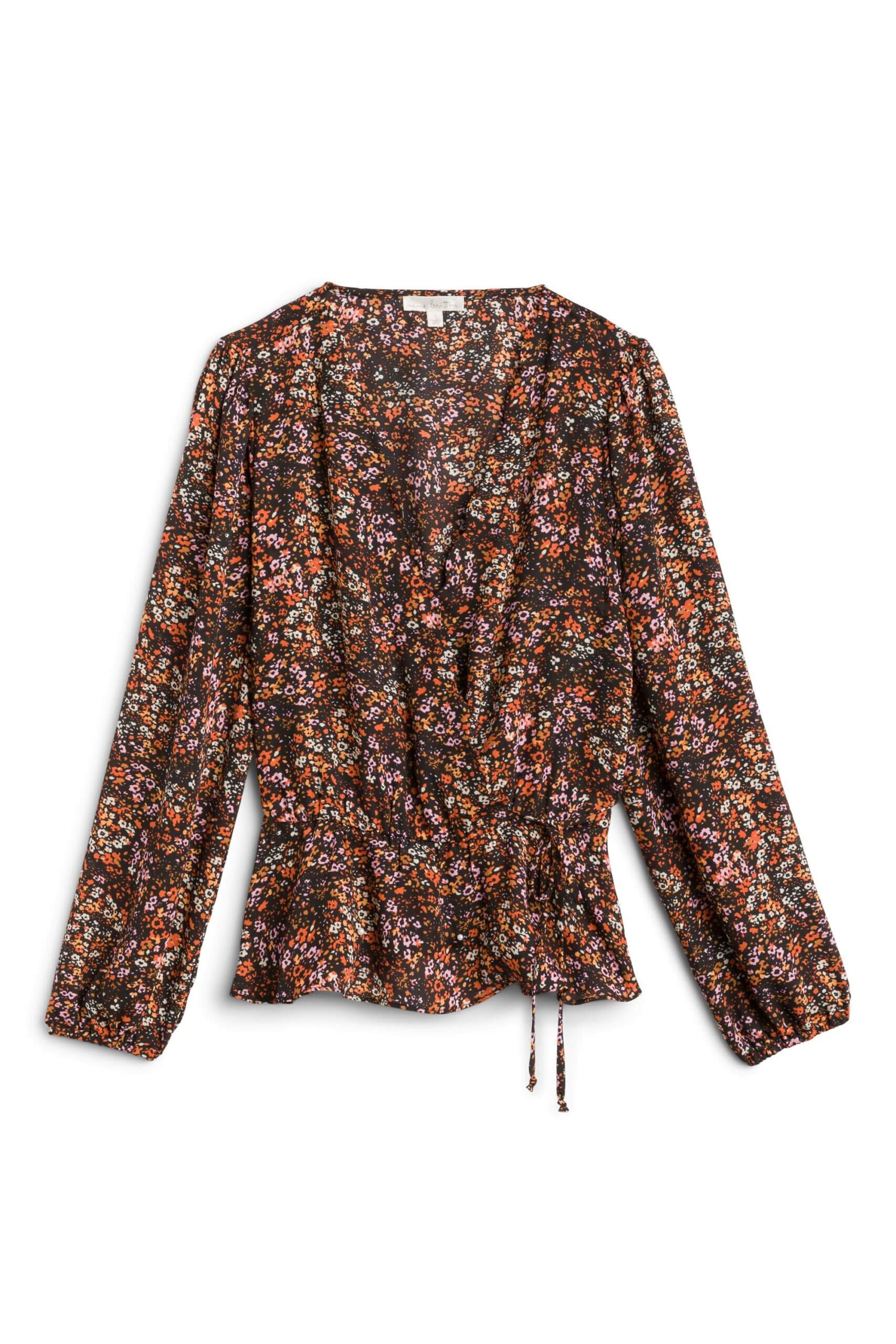 Stitch Fix women’s long-sleeve floral peplum blouse.