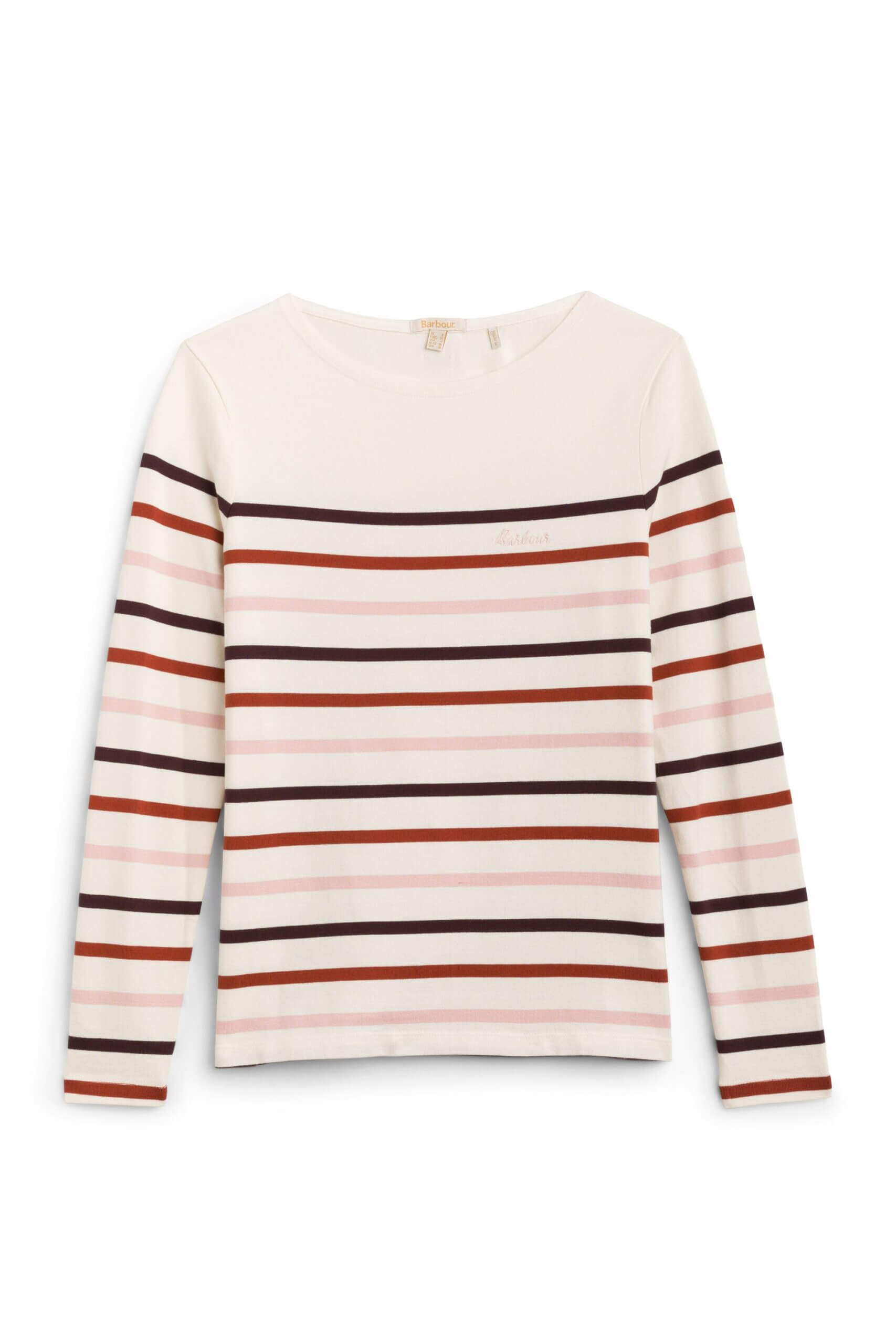Stitch Fix women's white long sleeve striped knit top.