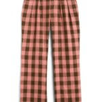 Stitch Fix women’s 90s grunge fashion pink and black wide leg trousers.