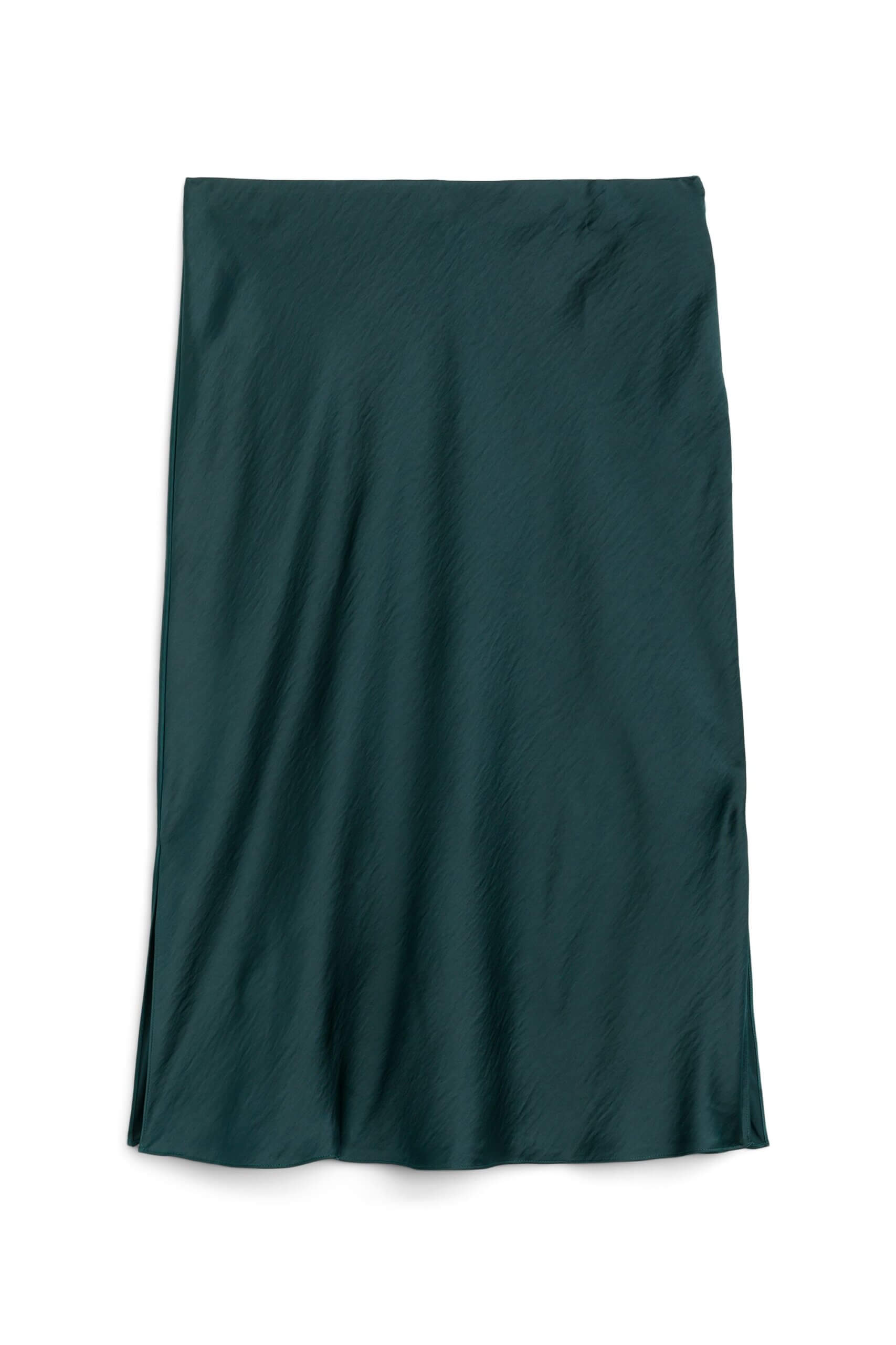 Stitch Fix women’s dark green satin pencil skirt.