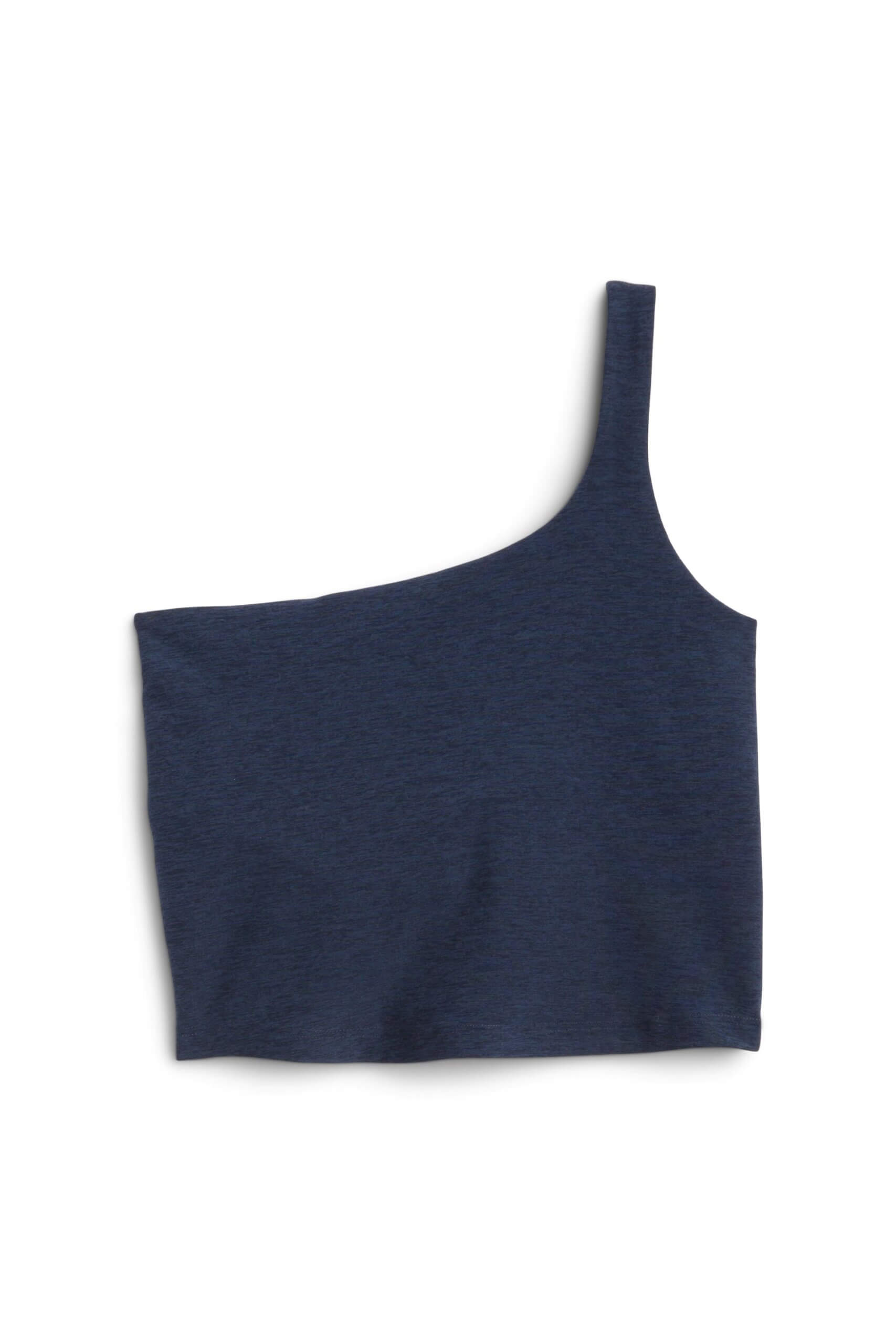 Stitch Fix women's navy blue one shoulder crop tank top.