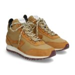Stitch Fix women’s cognac suede and tan lace-up hiking sneakers.