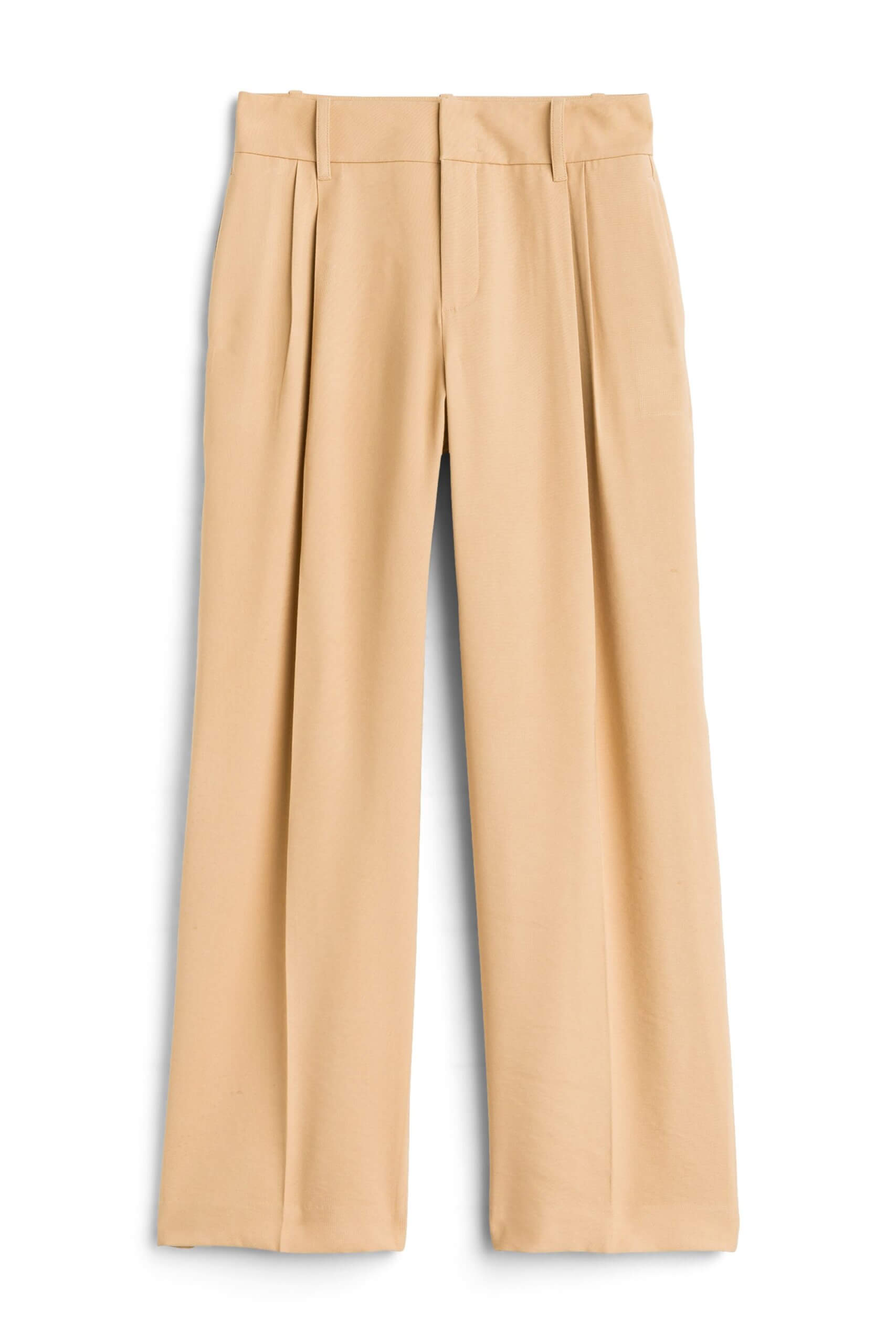 Stitch Fix women’s peach wide-leg pleated trousers.