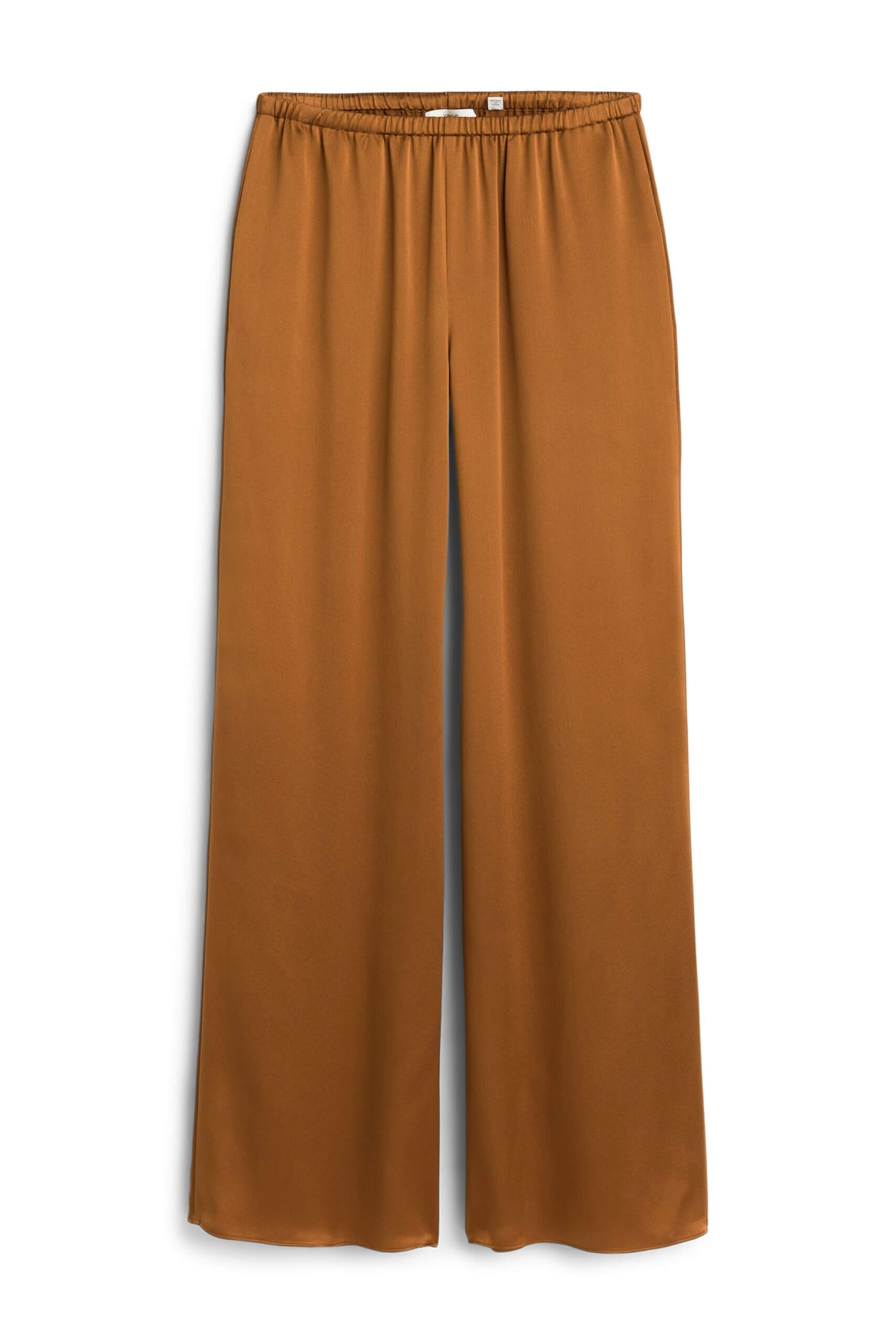 Stitch Fix women’s burnt-orange silk wide-leg pants.