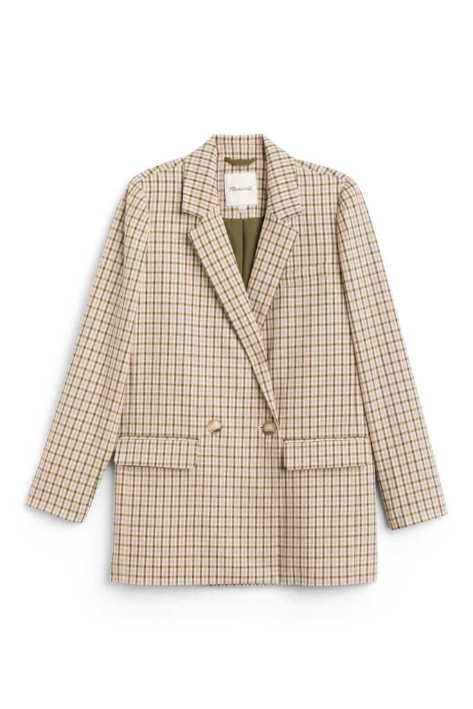 Stitch Fix women’s plaid menswear blazer.