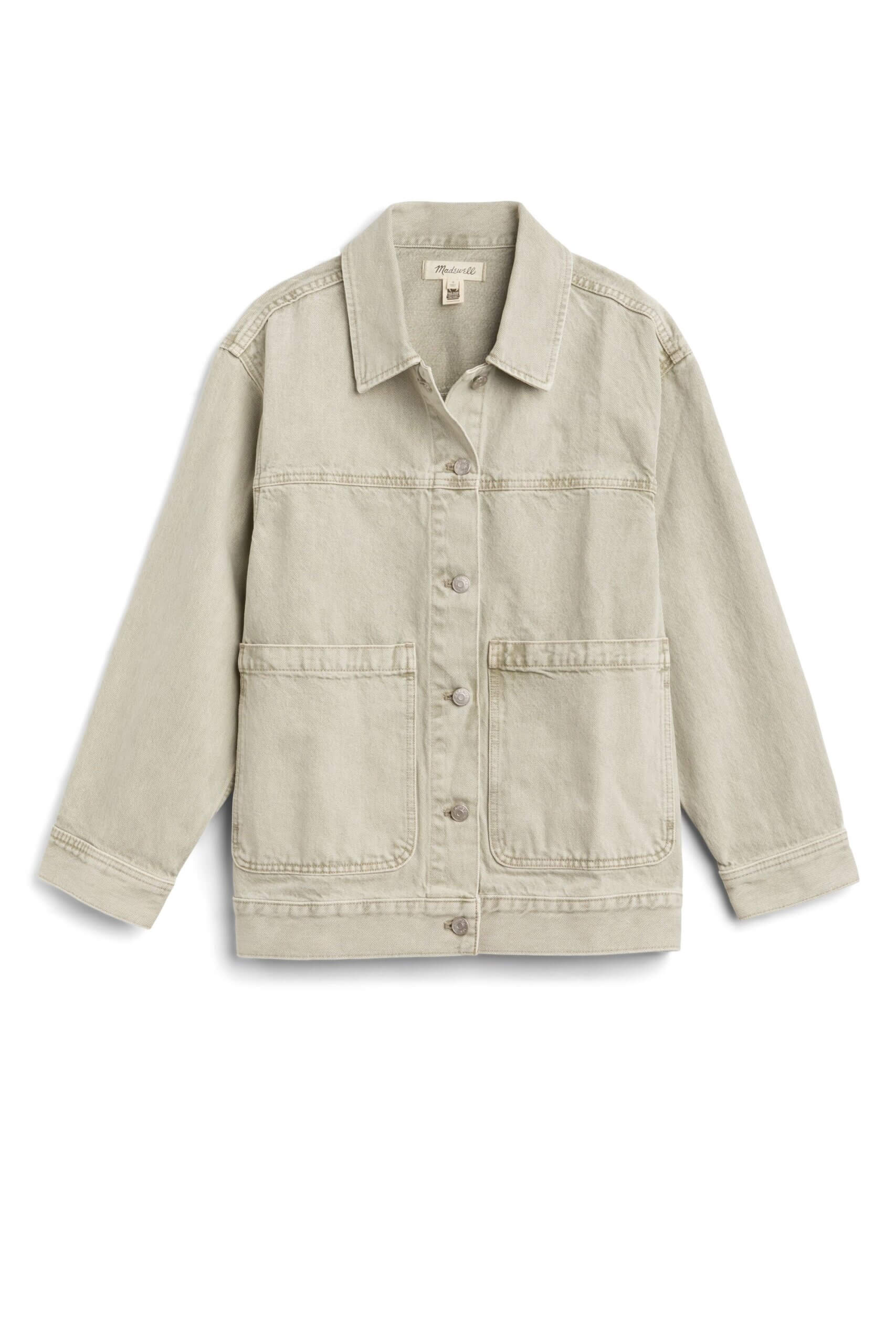 Stitch Fix women’s light grey shacket.