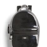 Stitch Fix women's black glossy mini backpack.