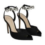 Stitch Fix women's black heels with chain detailing on ankle strap.