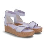 Stitch Fix women’s lilac with rattan platform sandals.