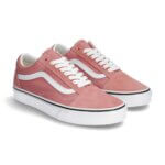 Stitch Fix women’s pink sneakers with white stripes.