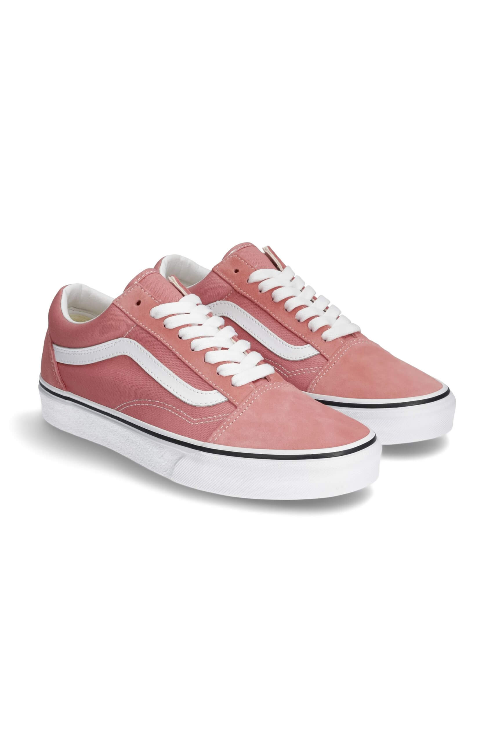 Stitch Fix women’s pink sneakers with white stripes.