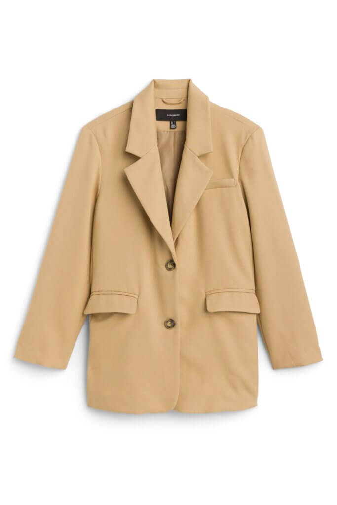 Stitch Fix women’s tan business formal blazer.