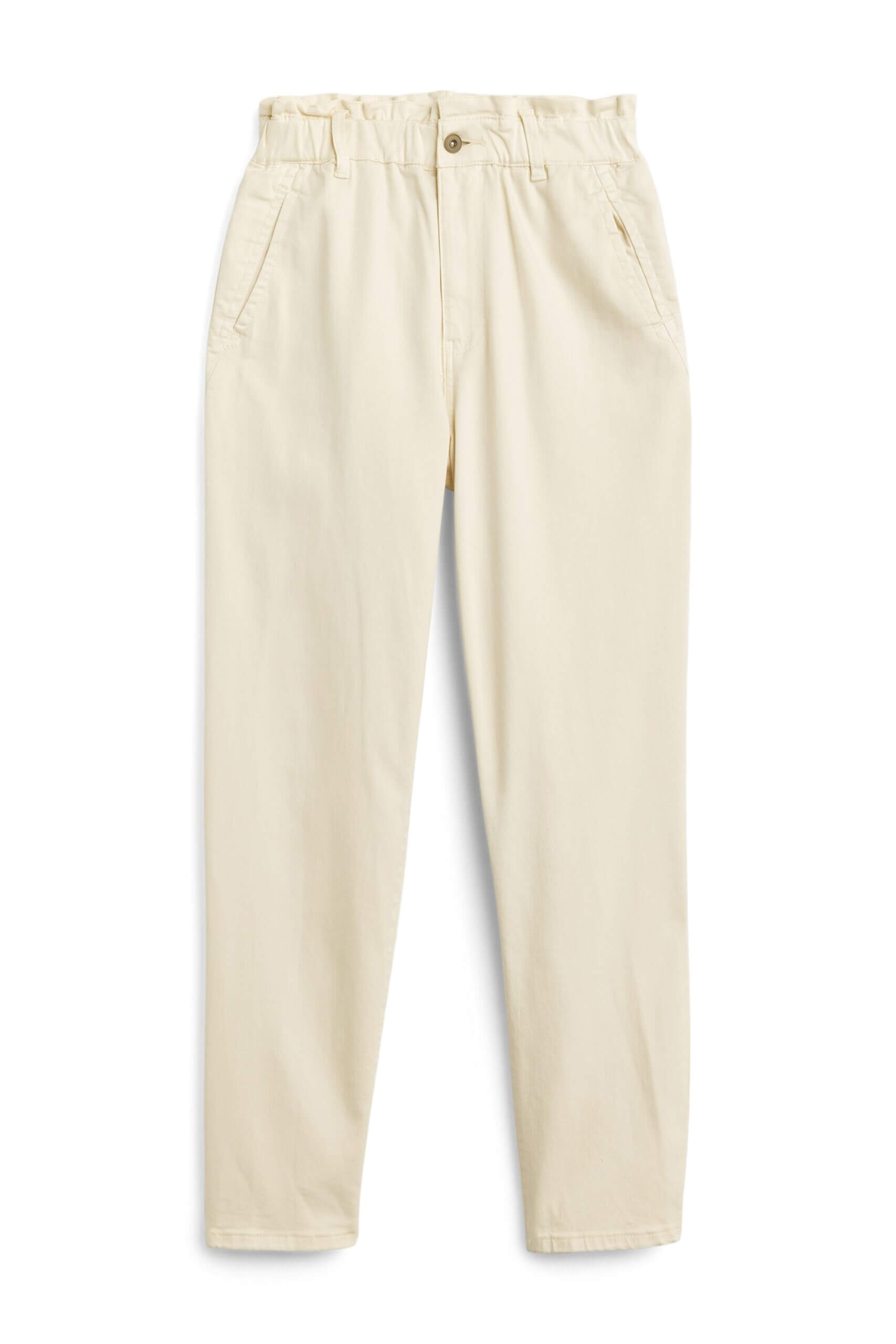 Stitch Fix women's off-white elastic waist chinos.