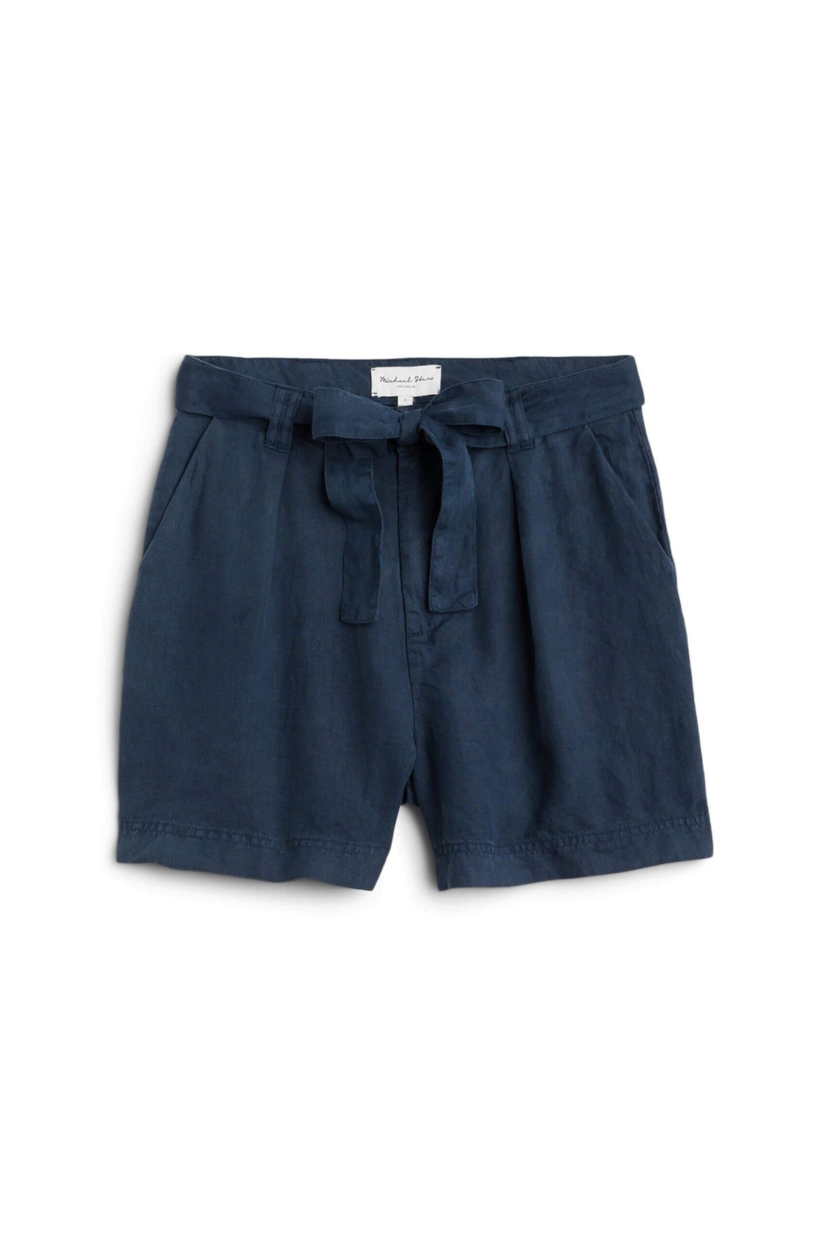 Stitch Fix women’s paper-bag waist navy-blue shorts.