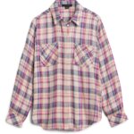 Stitch Fix women's plaid long-sleeve button-down shirt.