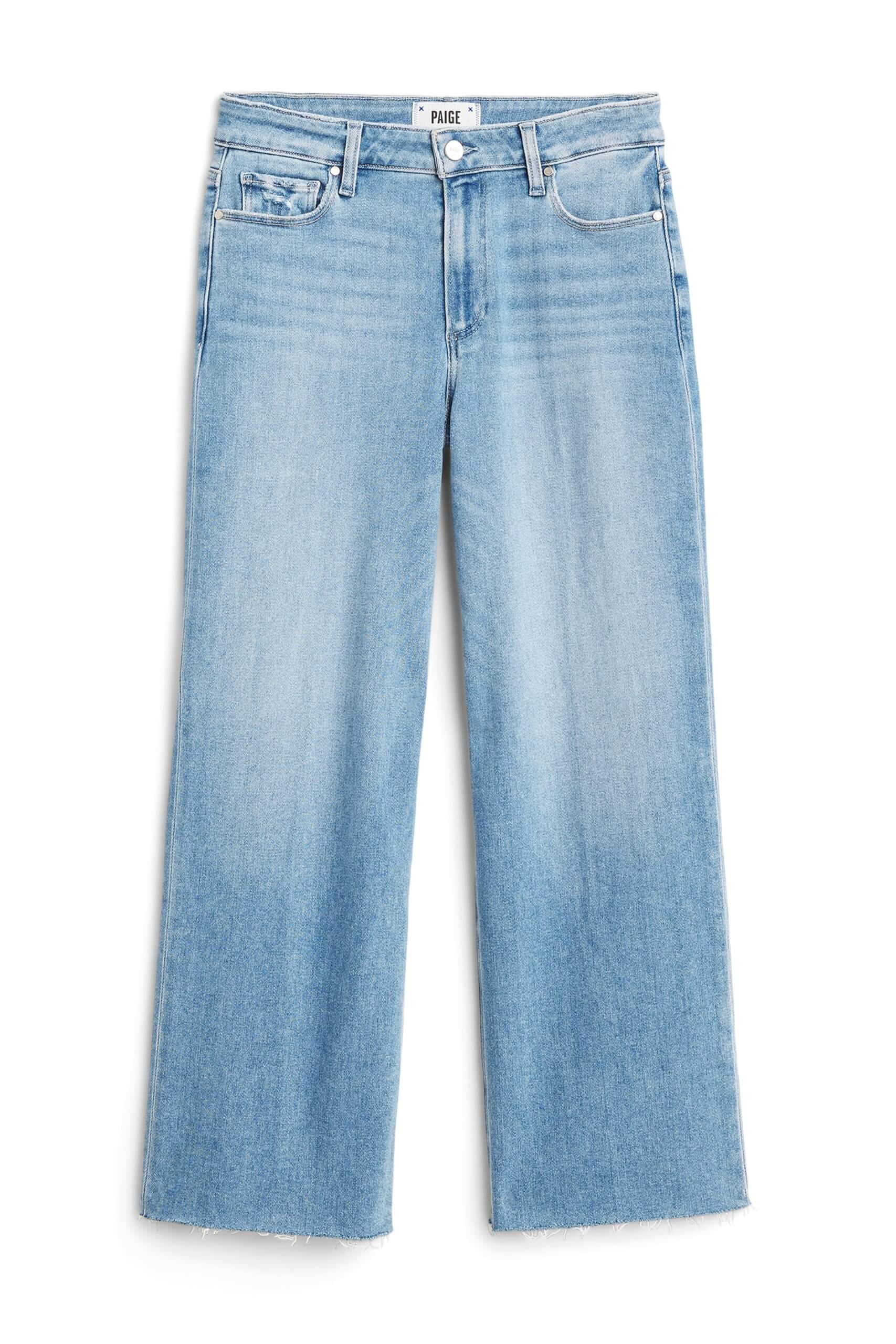 Stitch Fix women's light-wash wide-leg jeans.