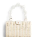 Stitch Fix women’s woven purse with white chain strap.