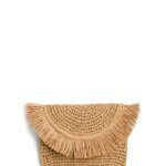 Stitch Fix women’s rattan woven clutch bag.