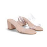 Stitch Fix women’s block heel sandals with clear straps.