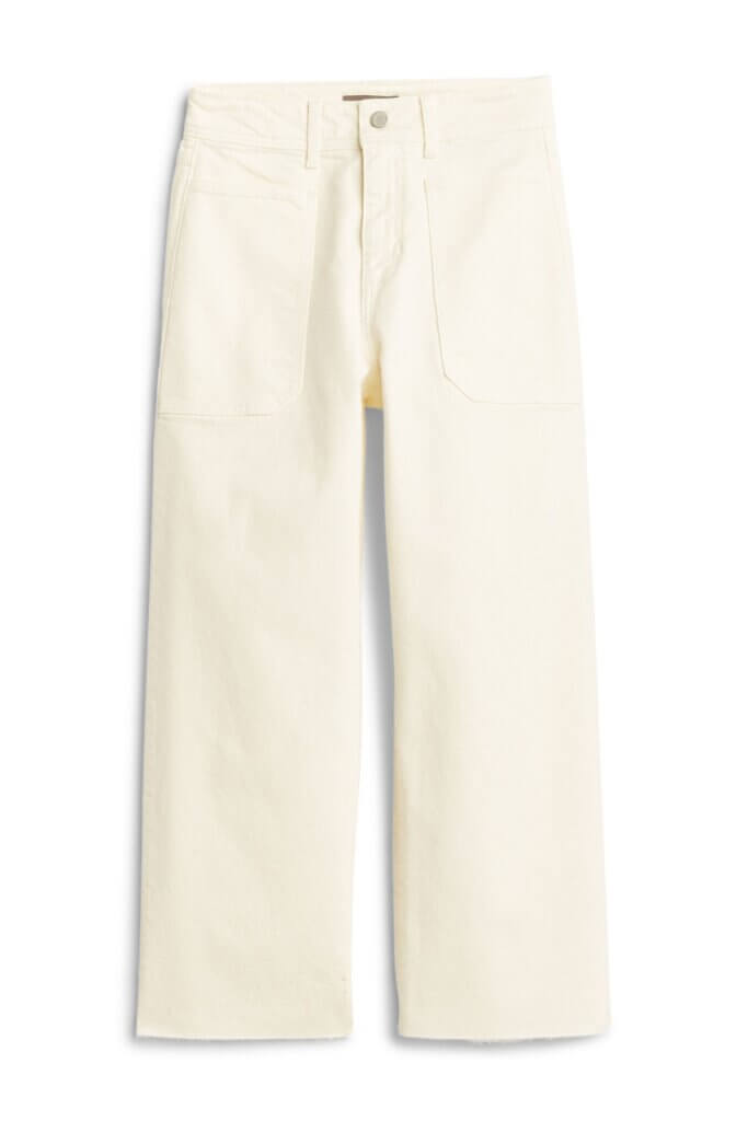 Stitch Fix women’s ivory wide-leg jeans.
