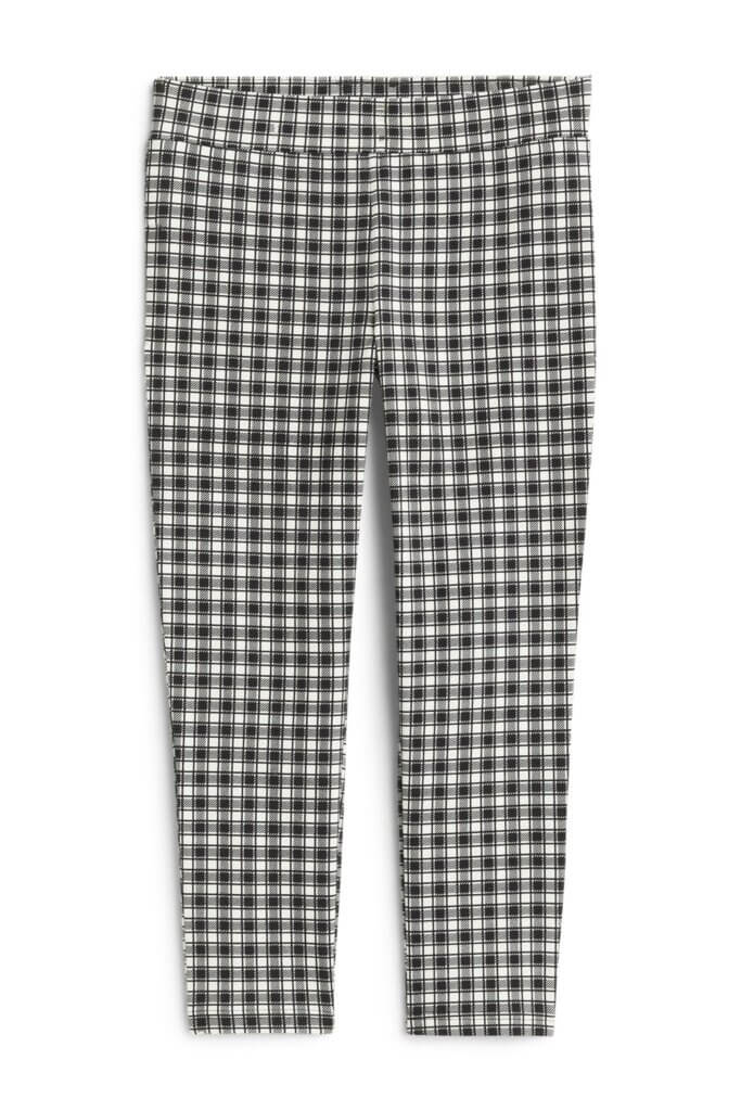 Stitch Fix women's black and white plaid pants.