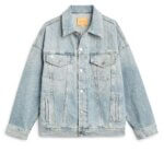 Stitch Fix women's edgy classic style light blue denim jacket.