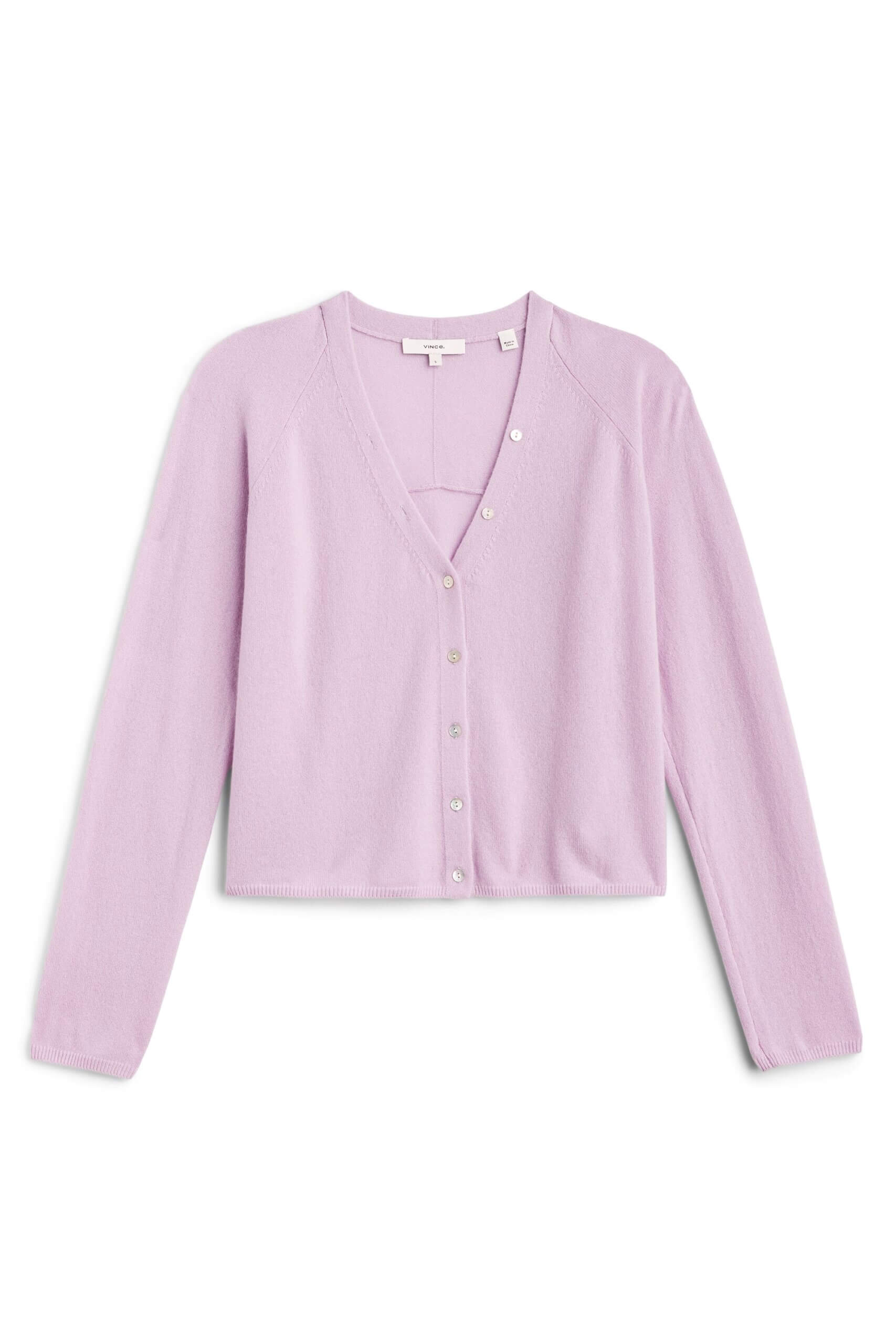 Stitch Fix women’s lavender button-down cardigan.