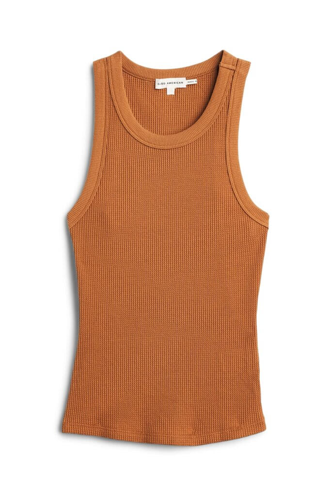 Stitch Fix women’s fitted brown knit tank.