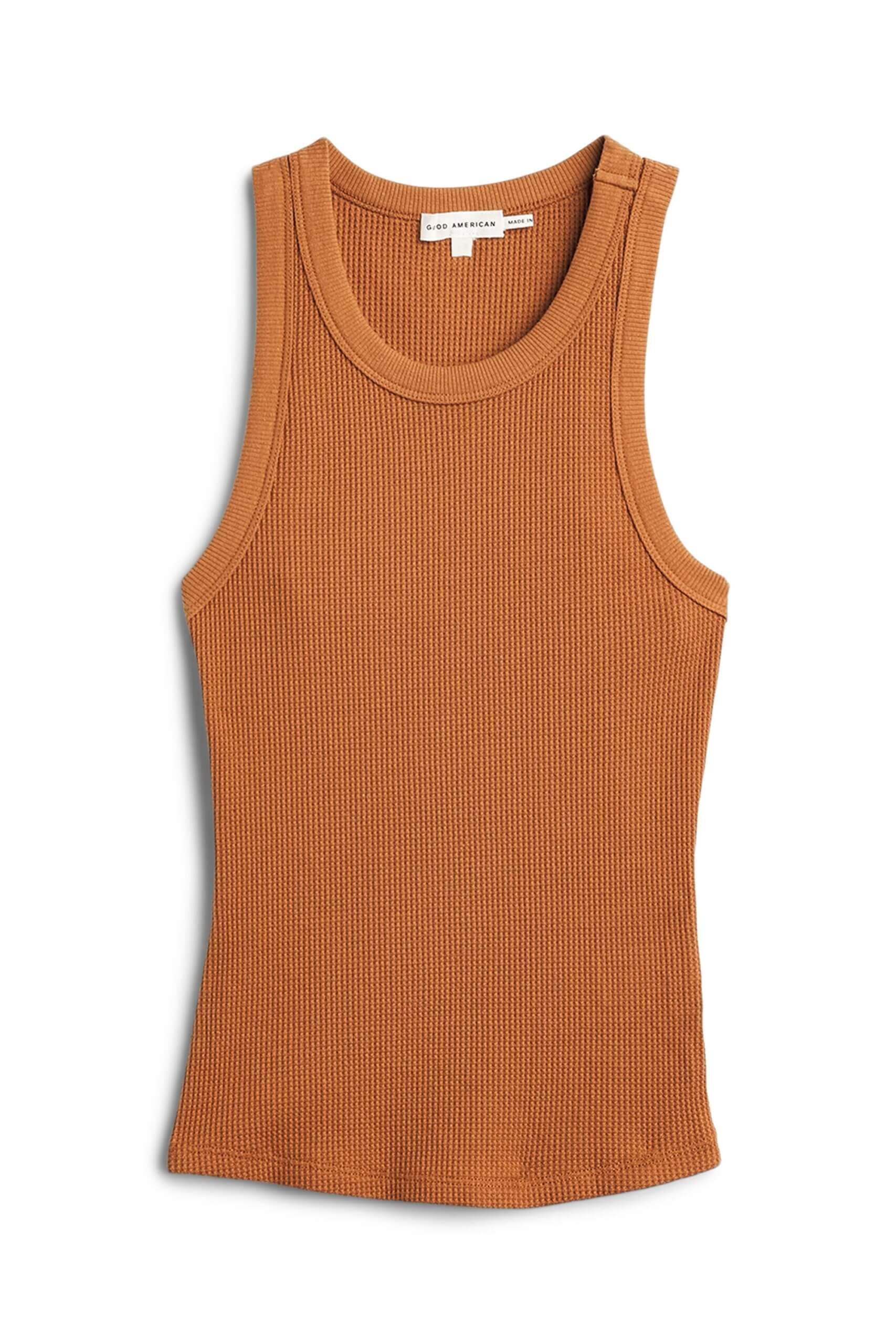 Stitch Fix women’s fitted brown knit tank.