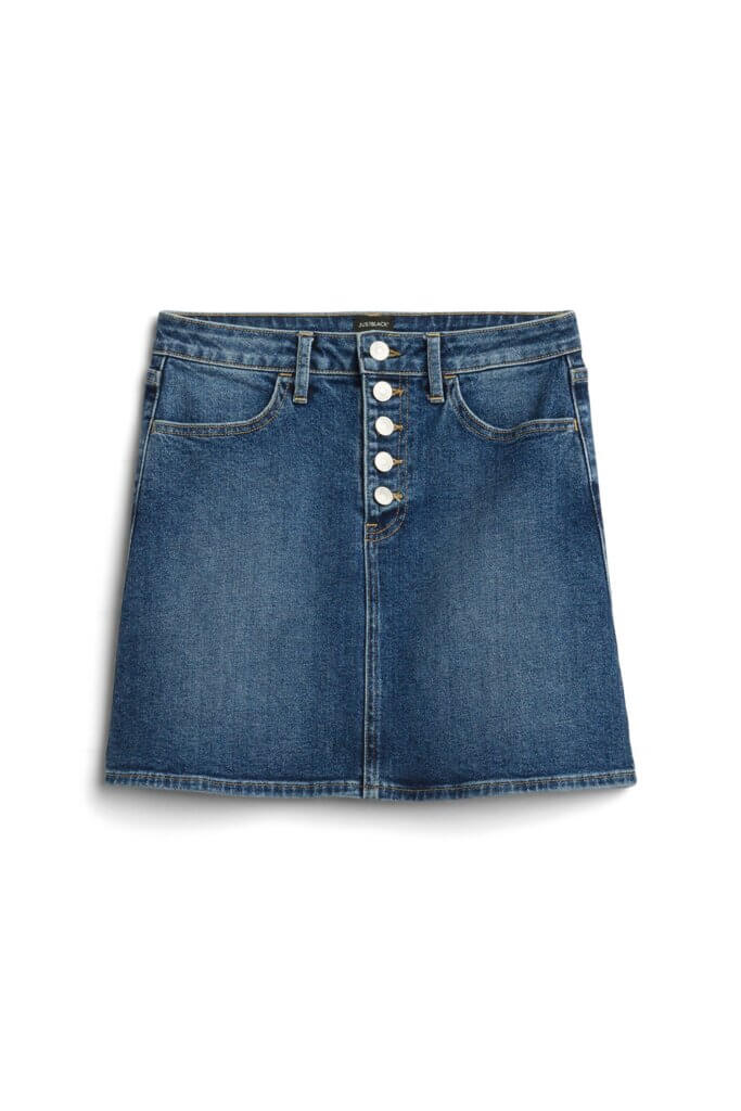 Stitch Fix women’s button-fly denim mini skirt.