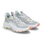 Stitch Fix women’s grey and orange sneakers.