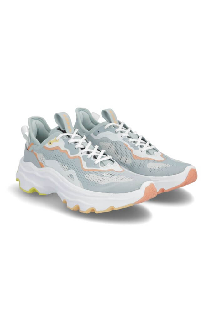 Stitch Fix women’s grey and orange sneakers.