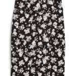 Stitch Fix women’s black and white floral pencil skirt.