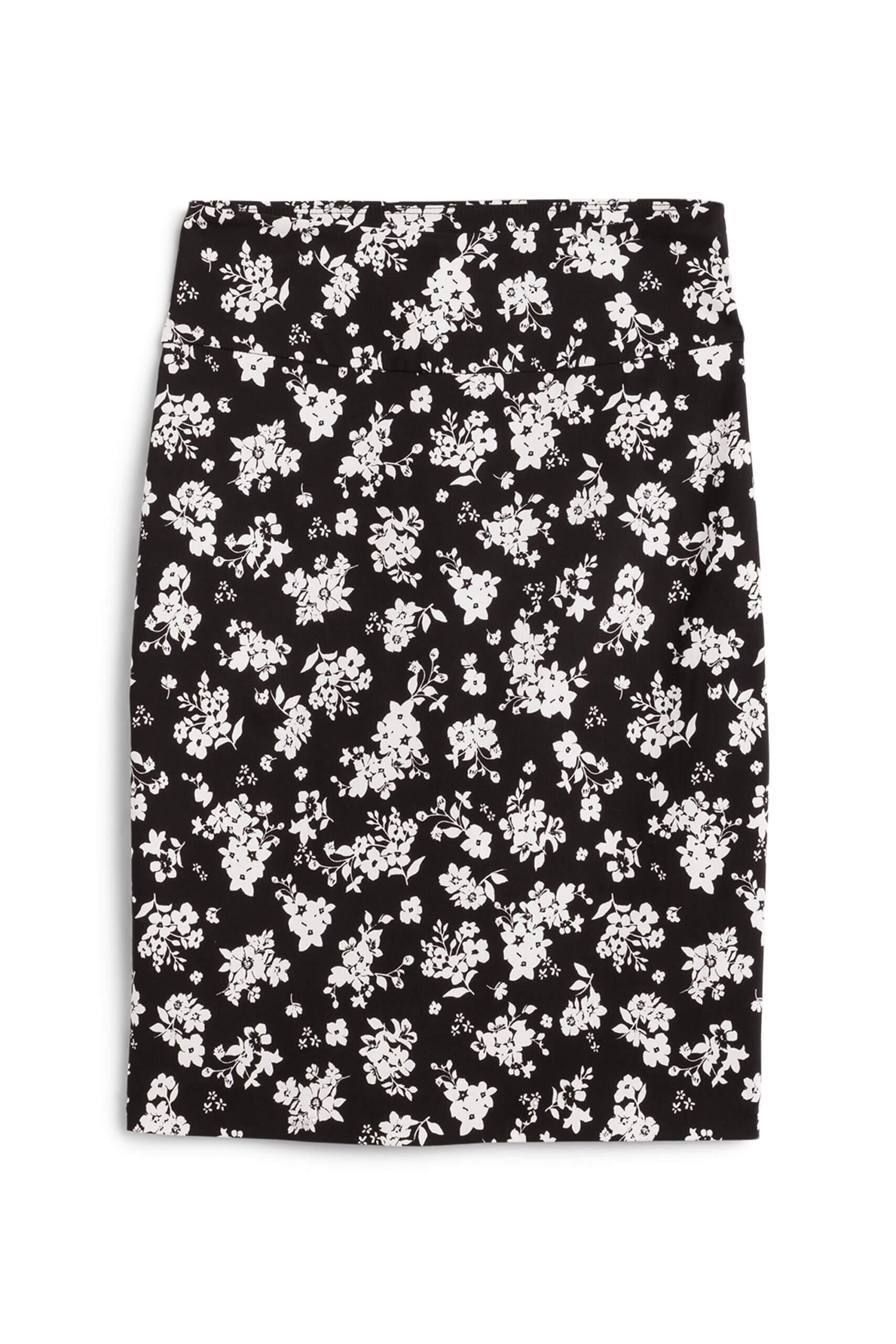 Stitch Fix women’s black and white floral pencil skirt.
