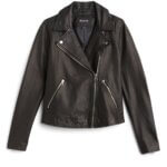 Stitch Fix women’s black leather moto jacket.