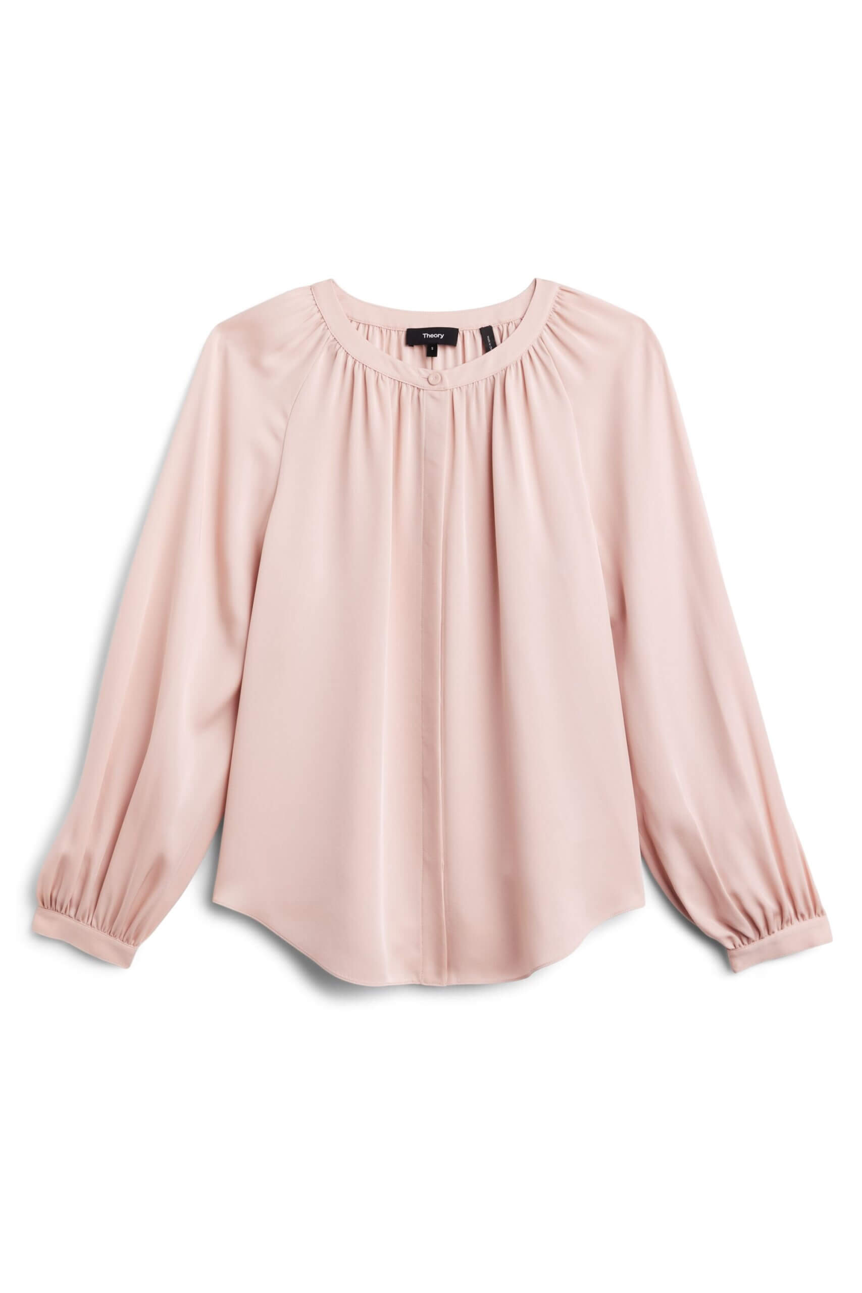 Stitch Fix women’s long-sleeved blush silk blouse.