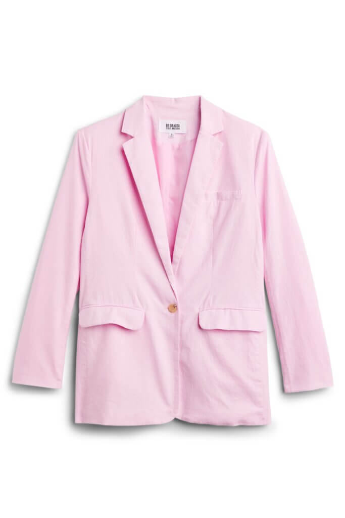 Stitch Fix women's light pink blazer.