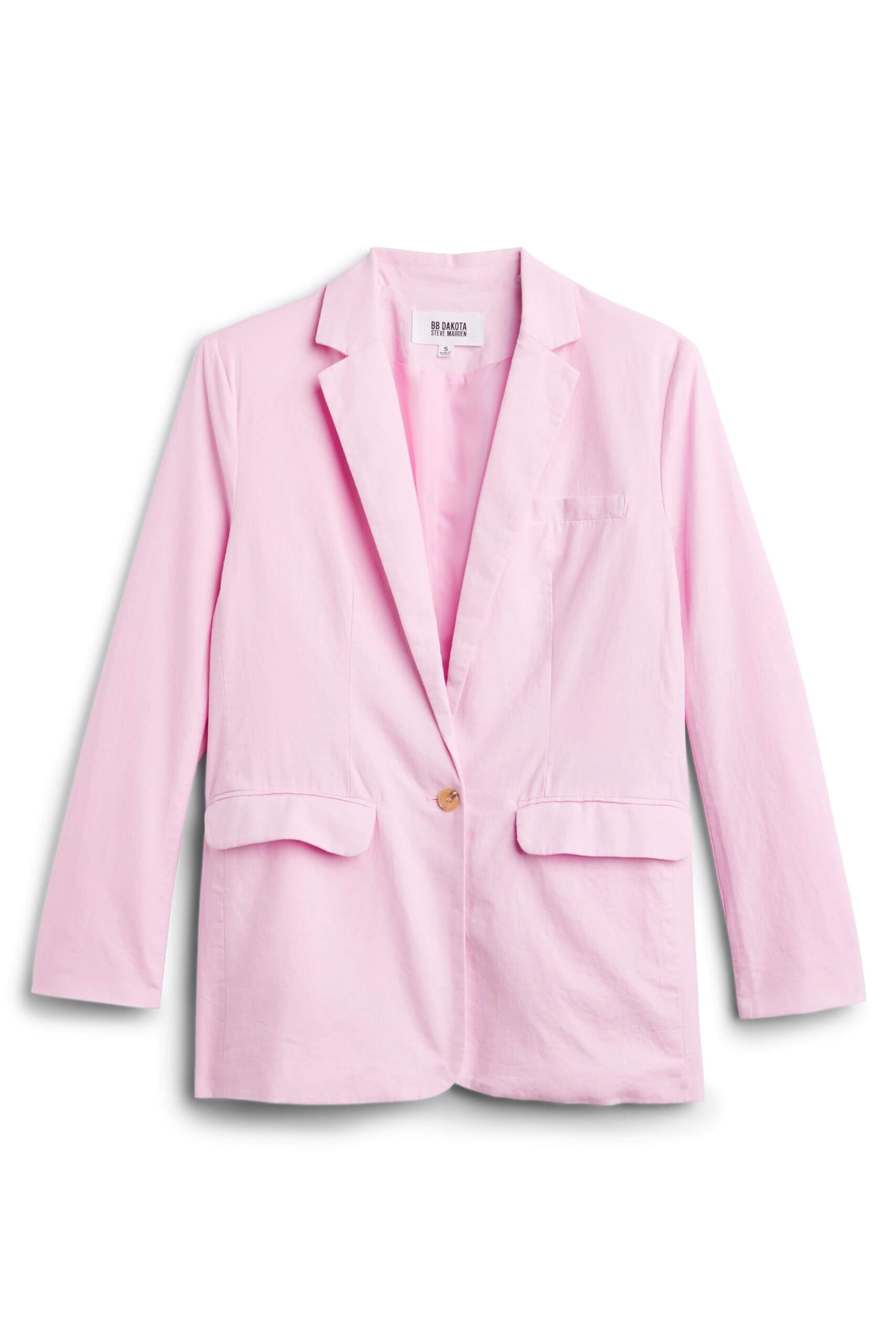 Stitch Fix women's light pink blazer.