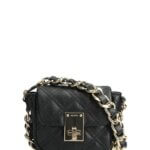 Stitch Fix women's black crossbody bag with gold chain detailing.