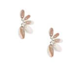 Stitch Fix women’s gold and pearl detailed opalescent statement earrings.